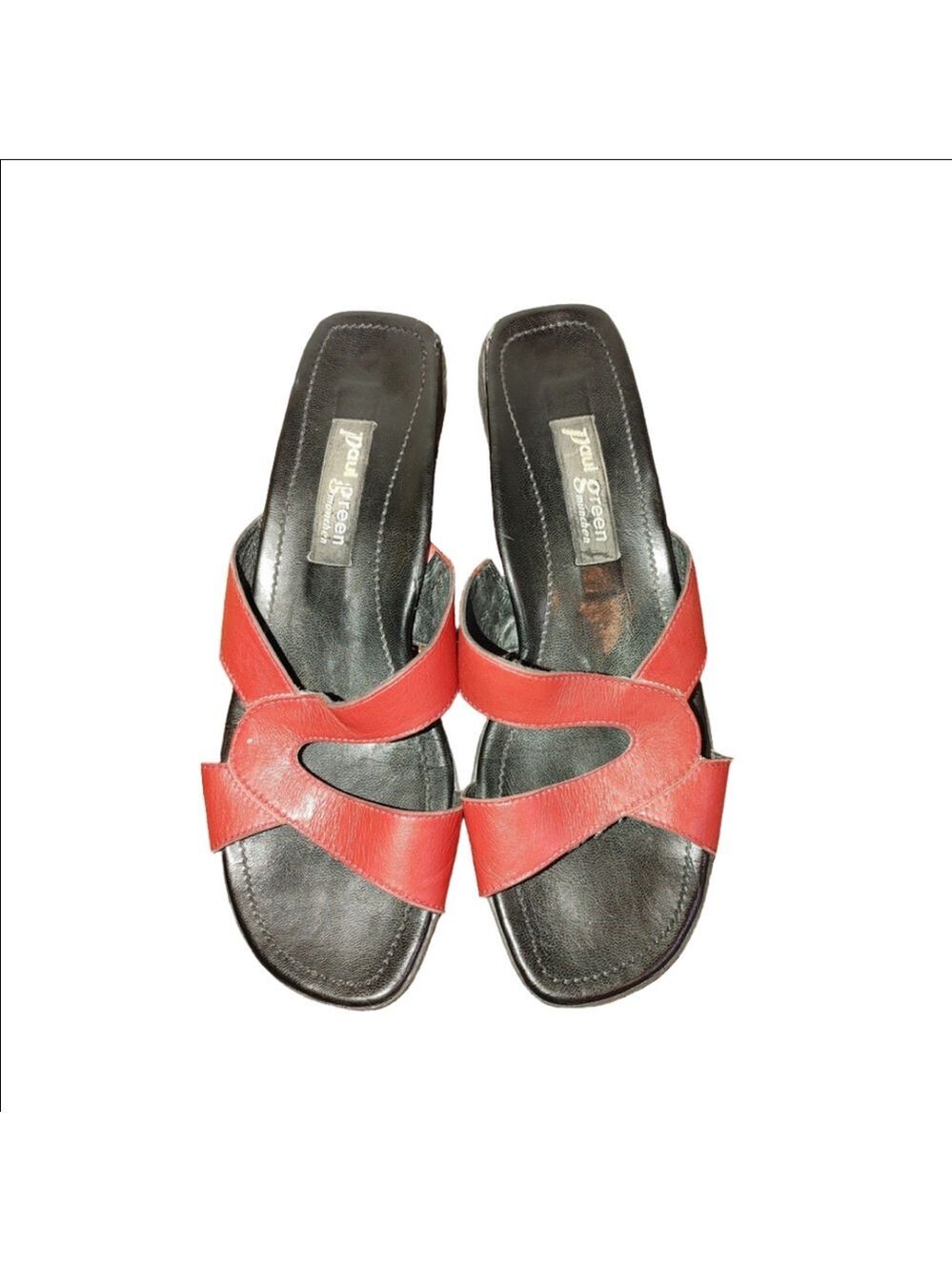 Paul Green Red Leather Slip-ons Size 5